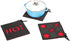 Creative Home Black Neoprene Heat Resist Square Trivet Pot Holder Oven Hot Pads Insulated for Cooking Baking Pot Holding, Hot Print, 8.6" x 8.6" x...