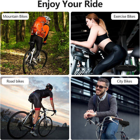 Bike Seat Cushion Gel Padded Bike Seat Cover Extra Soft Comfy for Men Women Comfort,with Peloton Stationary, Exercise, Mountain Bikes, Road & Elec...