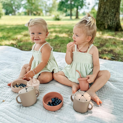 nouka Bowl | 100% Food-Grade Silicone | Comes With A Lip Edge | Non-Slip & Soft | Dishwasher Friendly | Shifting Sand | Size 10 Oz...