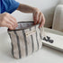 Makeup Bag for Women,striped Canvas Travel Makeup Bag,for Purse Zipper Cosmetic Bag,Tool Pouch for Women and Girls (Double Stripes)...