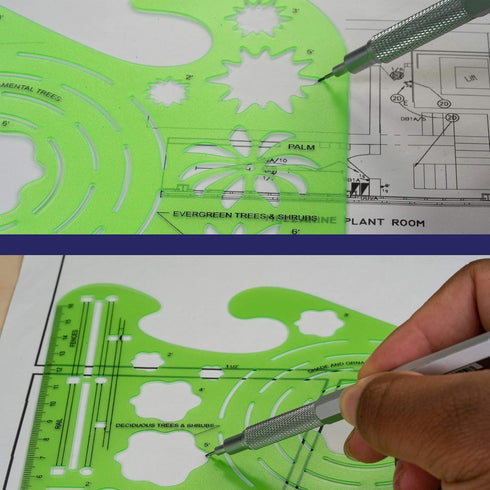 Pacific Arc Landscape Template Guide, with Trees, Shrubs, Hedges, Fences, Flagstone Walks, and Terraces...
