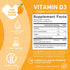 Vitamin D3 5000iu Gummies – D3 Supplement for Bone Health, Immune Health, Joint Muscle Support for Adults & Kids – Gluten Free, Non-GMO, Vegan – 6...