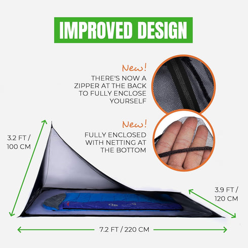 MEKKAPRO Mosquito Netting for Camping with Carry Bag, Mosquito Net Tent, Compact and Lightweight Bug Net for Camping, Mosquito Netting for Bed, Fi...