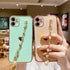 BANAILOA Compatible with Phone 13 Case Hearts,Luxury Cute Case with Chain Strap for Women Girls Camera Drop Protective Phone Cover - 6.1 inch (Gre...
