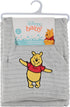 Disney Winnie The Pooh Soft Baby Blanket - Flannel Fleece Blanket for Baby Girls/Boys - Plush Crib Stroller Nursery & Daycare Blankey, Big Hug/Gre...