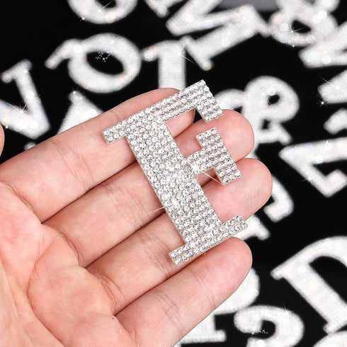 WILLBOND 37 Pcs Bling Crystal Rhinestone Stickers Alphabet Number Symbol Self-Adhesive Stickers Rhinestone Letter for Art Crafts Clothing DIY Deco...