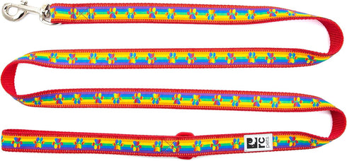 RC Pets 1" x 6' Dog Leash, Rainbow Paws...