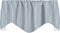 Window Treatments Valance Curtains Kitchen Valances Living Room, Blue Ticking Stripe, Short Swag, Rod Pocket 53 Inches x 18 Inches...