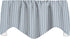 Window Treatments Valance Curtains Kitchen Valances Living Room, Blue Ticking Stripe, Short Swag, Rod Pocket 53 Inches x 18 Inches...