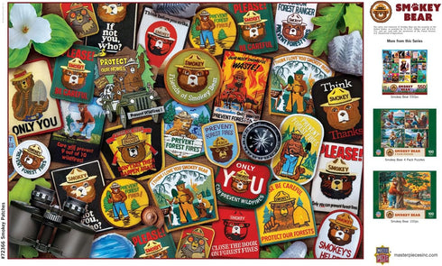 MasterPieces 1000 Piece Jigsaw Puzzle for Adults, Family, Or Youth - Smokey Bear Patches - 20"x27"...