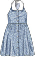 New Look Easy Children's and Girls' Sun Dress Sewing Pattern Kit, Code N6727, Sizes 3-4-5-6-7-8-10-12-14, Multicolor...