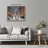 Posterizer 1 pcs-snowy winter city scene in oil painting style-1-Landscape & Nature Art-GIft for Men Women Teens-Living Room Bedroom Decor- unfram...