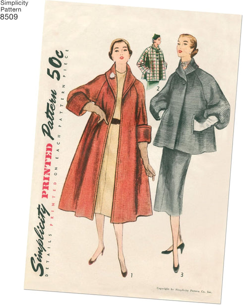 Simplicity Vintage Misses' Vintage Coat or Jacket Pattern, H5 (6-8-10-12-14)...