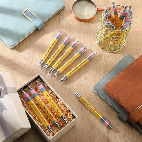 27 Pcs Back to School Gifts for Teacher Inspirational Teacher Pens Yellow Thank You Pens Funny Retractable Ballpoint Pens for First Day of School ...
