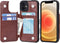 Arae Compatible with iPhone 12 Case and iPhone 12 Pro Case - Wallet Case with PU Leather Card Pockets Back Flip Cover for iPhone 12/12 Pro 6.1 inc...