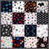 16 Pieces Dog Bone Paws Fabric Paw Print Fabric Retro Fabrics Sewing Fabric Animal Themed Pattern Decorative Fabric Animal Themed Pattern Bone Pri...