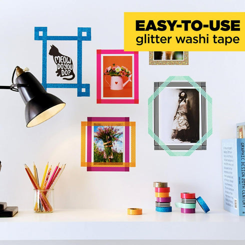 Scotch Expressions Glitter Washi Tape, Arts and Crafts Tape, .59 in x 196 in, Red Glitter, 6 Rolls...