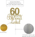 ALPHA K 60th Birthday/Anniversary Cake Topper – 60 Years Blessed & Loved Cake Topper with Gold Glitter...