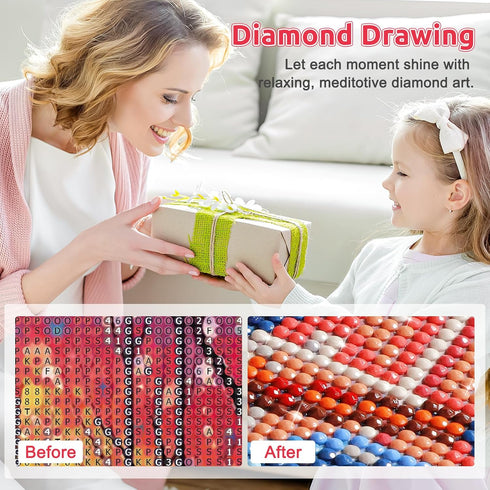 EOBROMD Landscape Diamond Art Painting Kits for Adults, 5D Forest Trail Diamond Art Painting Kits for Beginners, DIY Paint Picture with Full Drill...