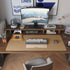 DAWNTREES Dual Sided Desk Mat,Leather Desk Pad,Brown Cork Desk Mat Protector,with PU Leather Valet Tray Organizer,Large Mouse Pad,Desk Writing Pad...