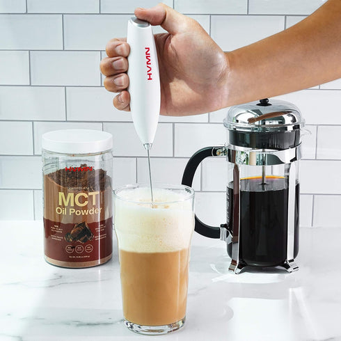 H.V.M.N. Electric Frother - Coffee Mixer, Milk Frother, Electric Whisk, Handheld Blender for Coffee, Keto Shakes, Smoothies, and More...