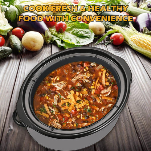 4QT Oval Silicone Slow Cooker Liner Compatible With Crock Pot & Hamilton Beach Crockpot Liners, Reusable, Dishwasher Safe Suitable For Most 4 Quar...