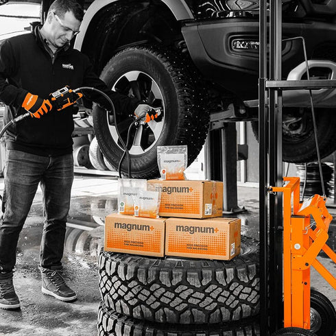 Magnum+ Tire Balancing Beads for Trucks, Trailer, Motorcycles, Off-Road Vehicles – TPMS Compatible Tempered Glass Wheel Balance Beads – One x 4.5o...