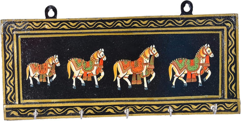 Tarini Gallery Keyholder Hanger for Home Wall Wooden Handmade for Decoration and Gifting (Horse)...