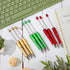Whaline 24Pcs Red Green Gold Beadable Pen 3 Colors Bead Ballpoint Pen Gel Ink Pen Retractable Writing Pens Beaded Crafting Pens with Extra Refills...