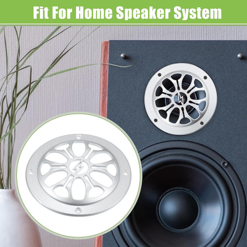 ACROPIX 3" Car Speaker Grills Cover Round 3 Inch Audio Speaker Subwoofer Guard Protector Case with Mounting Screws ABS Silver Tone - Pack of 4......