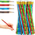 48 Pieces Pixel Pencils Fun Welcome Back to School Pencils Video Game Themed Party Favor Multicolor Pixel Craft Mosaic Pencils for Classroom Rewar...