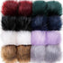 Tatuo DIY Faux Fur Pom Poms Ball with Press Button Removable Fluffy Pompom for Knitting Hats Shoes Scarves Bag Accessories (Mix Colors, 16)...