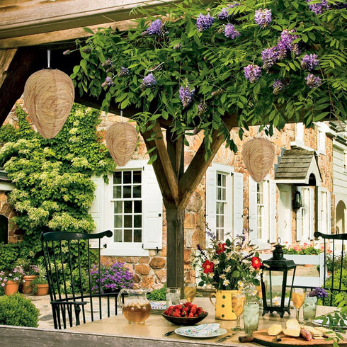 DECYOOL 8 Pack Paper Wasp Nest Decoy Hanging Wasp Nest Stay Away from Wasps Hornets Yellow Jackets(Dark Brown, Light Brown)...