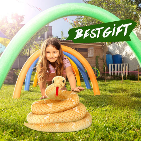 Giant Boa Constrictor Large Stuffed Animal Snake Giant Snake Plush Realistic Stuffed Snake Toy 80 Inch Lifelike Snake Gifts for Kids Birthday Part...