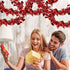 LOMIMOS 32.8 Ft Valentine's Day Tinsel Garland,Shiny Hanging Decor for Wedding Engagement Anniversary Party Supplies(Red White)...