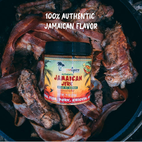 Reggae Spice Jamaican Jerk Marinade | 60-Second Authentic Wet Rub Seasoning Sauce for Cooking Meats | Gluten Free, Vegan, and Keto Friendly | Swee...