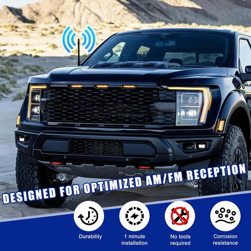 Car Spiral Antenna, 7 Inch Auto Toppers Flexible Retrofit Antenna with Screw, Waterproof PVC Antenna Replacement Universal for Most Vehicles, Exte...