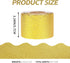 65 Feet Gold Glitter Bulletin Board Borders Gold Scalloped Border Trims Bulletin Shiny Board Border Decorative Self-Adhesive Bulletin Stickers for...