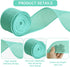 TONIFUL Burlap Wired Ribbon, 2.5 Inch Faux Burlap Ribbons, Turquoise Aqua Blue Burlap Ribbon for Christmas, Home Decor, Gift Wrapping, Tree Topper...