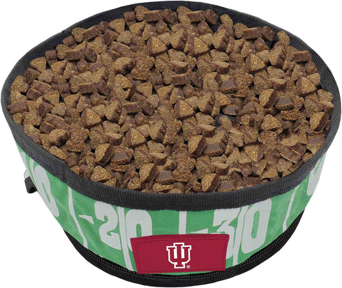 NCAA INDIANA HOOSIERS Collapsible Dog Travel Bowl, Food and Water Bowl for Dogs & Cats. Best Portable & Lightweight Leak-Proof Pet Bowl for Travel...