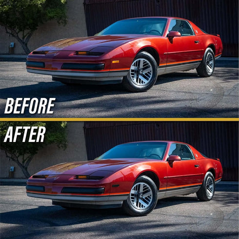 USR 85-92 IROC Camaro Side Marker Light – Smoke Front Bumper Sidemarker Lamps (Left + Right) - Compatible with 1985-1992 Chevrolet Chevy Camaro an...