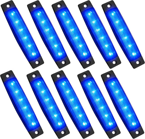 PSEQT 10 Pcs LED Rock Strip Lights Car Exterior Underglow Wheel Fender Well Lighting Kits Waterproof for Golf Cart Wrangler Offroad Truck RV UTV A...