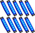 PSEQT 10 Pcs LED Rock Strip Lights Car Exterior Underglow Wheel Fender Well Lighting Kits Waterproof for Golf Cart Wrangler Offroad Truck RV UTV A...
