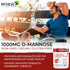 Renew Actives HIGH Potency D-Mannose & Cranberry Complex 1000MG – with Premium Hibiscus, Dandelion Herb Extracts – Antioxidant Support - NO Artifi...