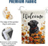 Floral Black Lab Garden Flag Large Fall House Flag 28x40 Double Sided Orange Wildflower Labrador Dog Yard Flags for Outside Autumn Lawn Flags Welc...