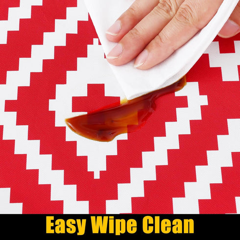smiry Rectangle Picnic Table Cloth, Waterproof Elastic Fitted Outdoor Tablecloths for 4 Foot Tables, Wipeable Flannel Backed Vinyl Table Cover for...