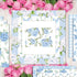 24 Sheets Blue Floral Pattern Paper, 12" x 12" Floral Patterned Cardstock Paper Scrapbooking Supplies Paper Decorative Craft Paper for DIY Card Ma...