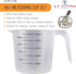 U.S. Kitchen Supply Plastic Measuring Cups with Handles - 16 oz (500 ml) Liquid Measuring Cup Set of 6 - Clear Microwave Safe Kitchen Cups - Measu...