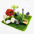 Cayway 26 PCS Outdoor Fairy Garden Miniatures Mini Zen Garden Accessories, Artificial Garden Grass, Model Trees, Terrarium Ornaments, Dollhouse Su...