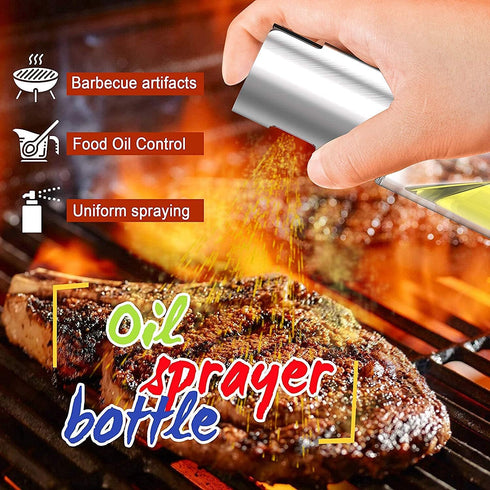 2 Pack Oil Sprayer for Cooking, Olive Oil Sprayer Mister for Air Fryer Kitchen Glass Bottle Versatile Spray Oil Dispenser Refillable Vinegar Sprit...